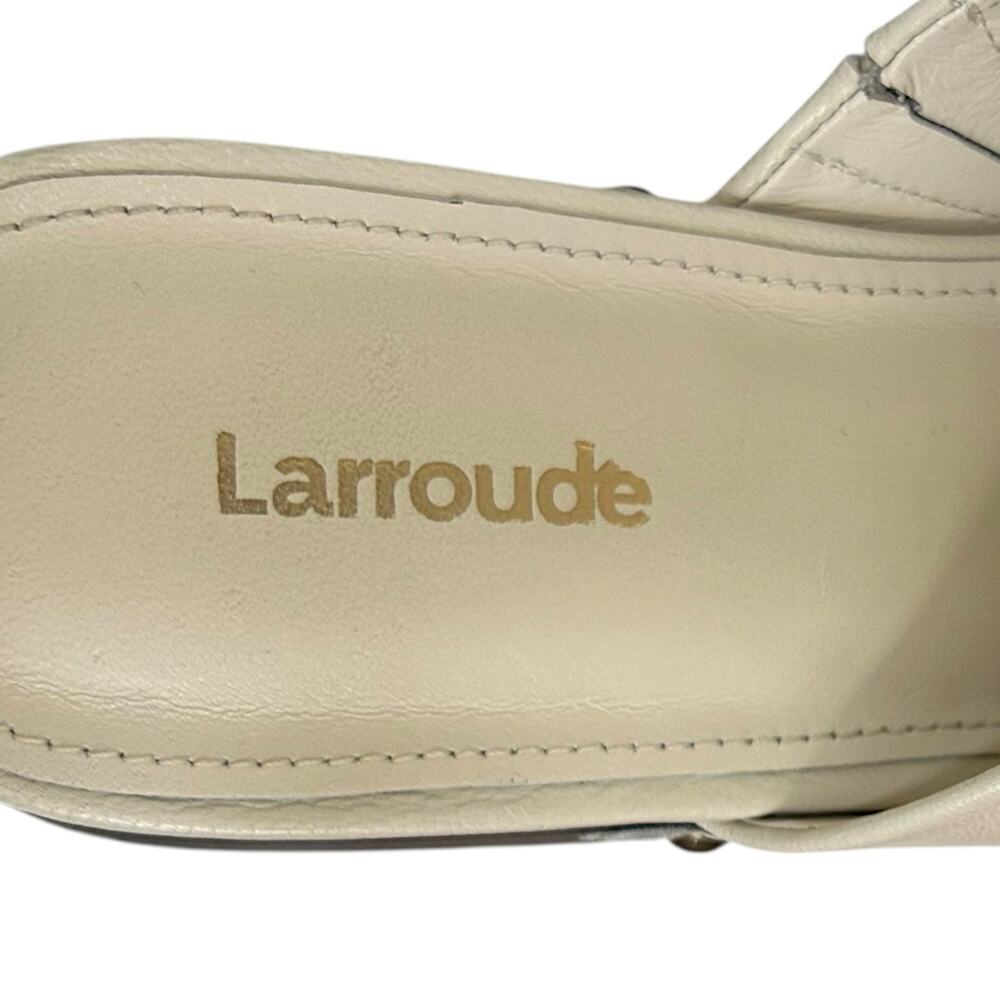 Larroudé Women's 'Zuzi Bit Mule' Leather Clog Slip-On Retro Ivory White Size 7.5 - Picture 14 of 15